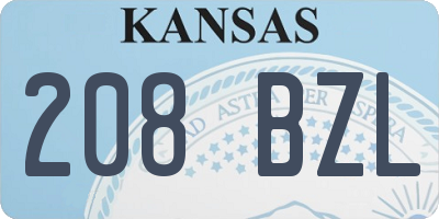 KS license plate 208BZL