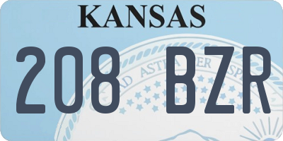 KS license plate 208BZR