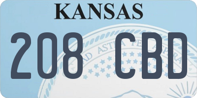KS license plate 208CBD