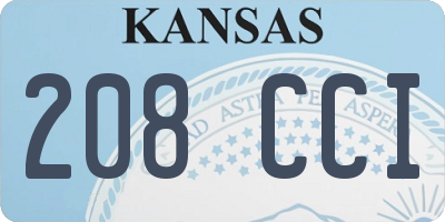 KS license plate 208CCI