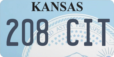 KS license plate 208CIT