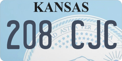 KS license plate 208CJC