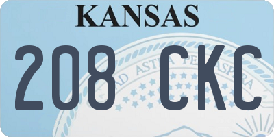 KS license plate 208CKC