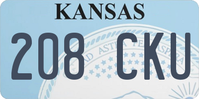 KS license plate 208CKU