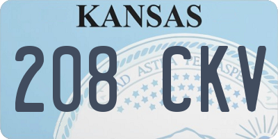 KS license plate 208CKV