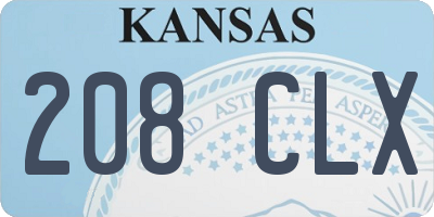 KS license plate 208CLX