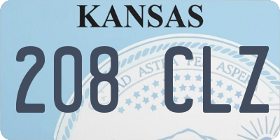 KS license plate 208CLZ