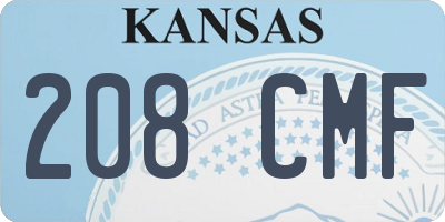 KS license plate 208CMF