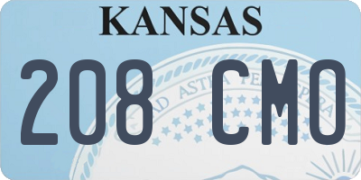 KS license plate 208CMO
