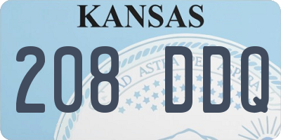 KS license plate 208DDQ