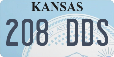 KS license plate 208DDS
