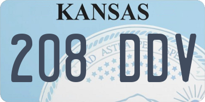KS license plate 208DDV