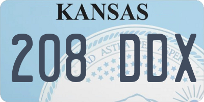 KS license plate 208DDX