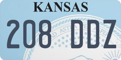 KS license plate 208DDZ