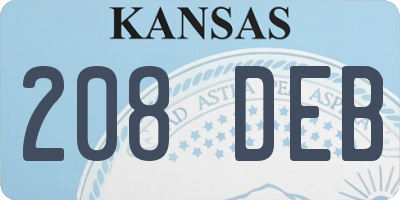KS license plate 208DEB