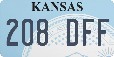 KS license plate 208DFF
