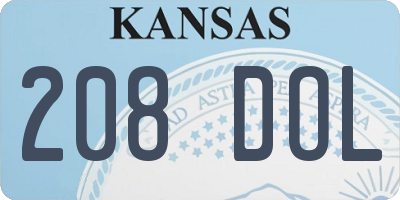 KS license plate 208DOL