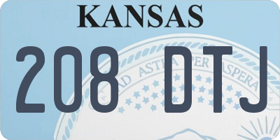KS license plate 208DTJ