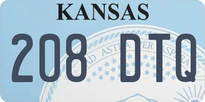 KS license plate 208DTQ