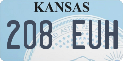 KS license plate 208EUH