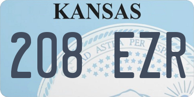 KS license plate 208EZR