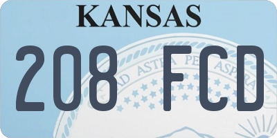KS license plate 208FCD