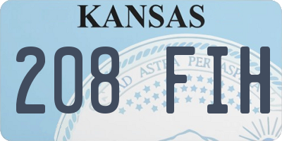 KS license plate 208FIH