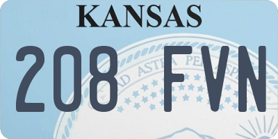 KS license plate 208FVN