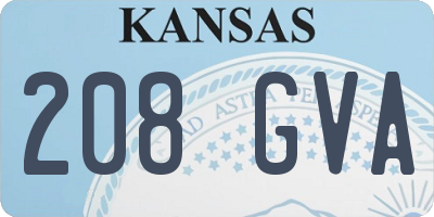 KS license plate 208GVA
