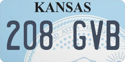 KS license plate 208GVB