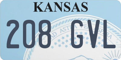 KS license plate 208GVL