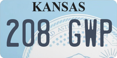 KS license plate 208GWP