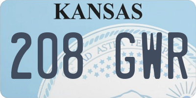 KS license plate 208GWR