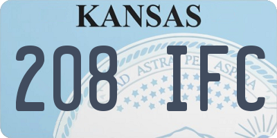 KS license plate 208IFC
