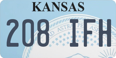 KS license plate 208IFH