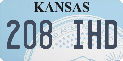 KS license plate 208IHD