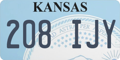KS license plate 208IJY