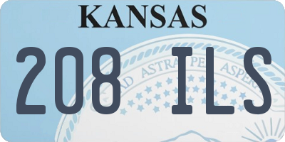 KS license plate 208ILS