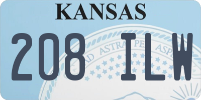 KS license plate 208ILW