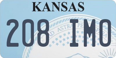 KS license plate 208IMO