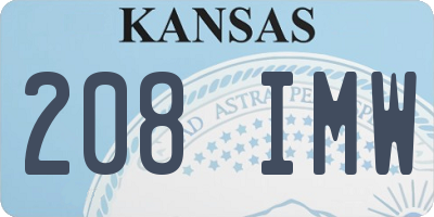 KS license plate 208IMW