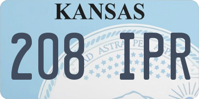 KS license plate 208IPR