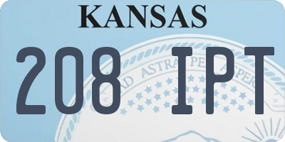 KS license plate 208IPT