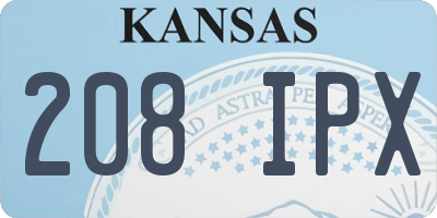 KS license plate 208IPX