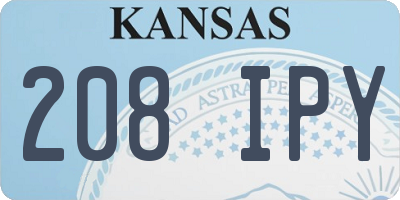 KS license plate 208IPY