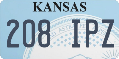 KS license plate 208IPZ