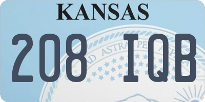 KS license plate 208IQB