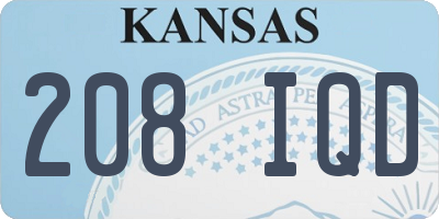 KS license plate 208IQD