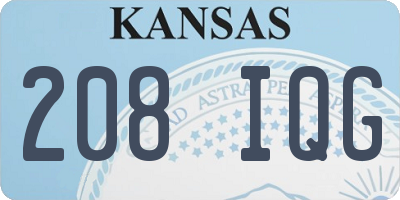 KS license plate 208IQG