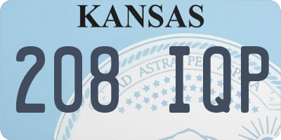 KS license plate 208IQP